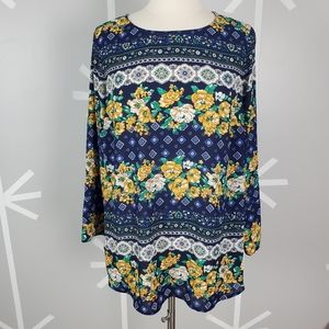 NWT Plus Size Charter Club Floral Print Blouse